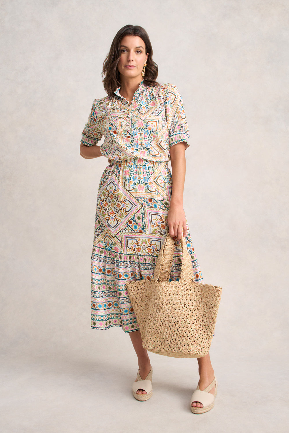 Tier Skirt - Tile Print - Image 4