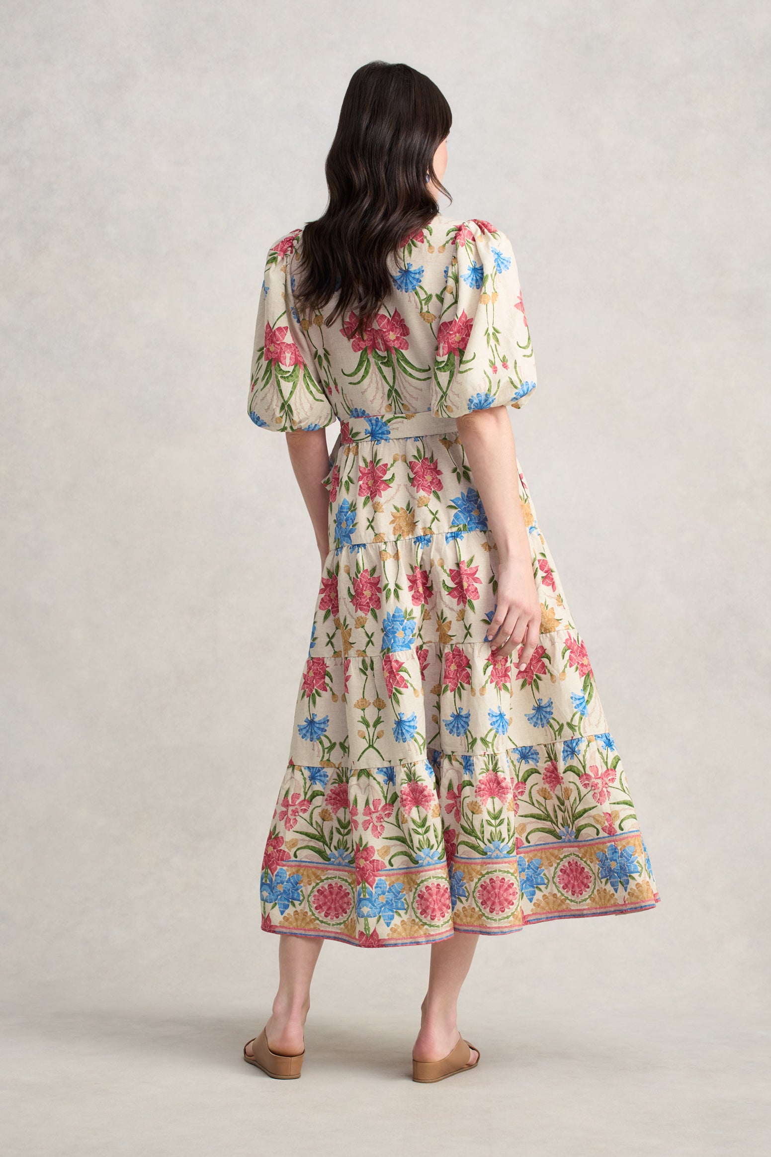 Tiered Wrap Dress- Paradise Print - Image 5