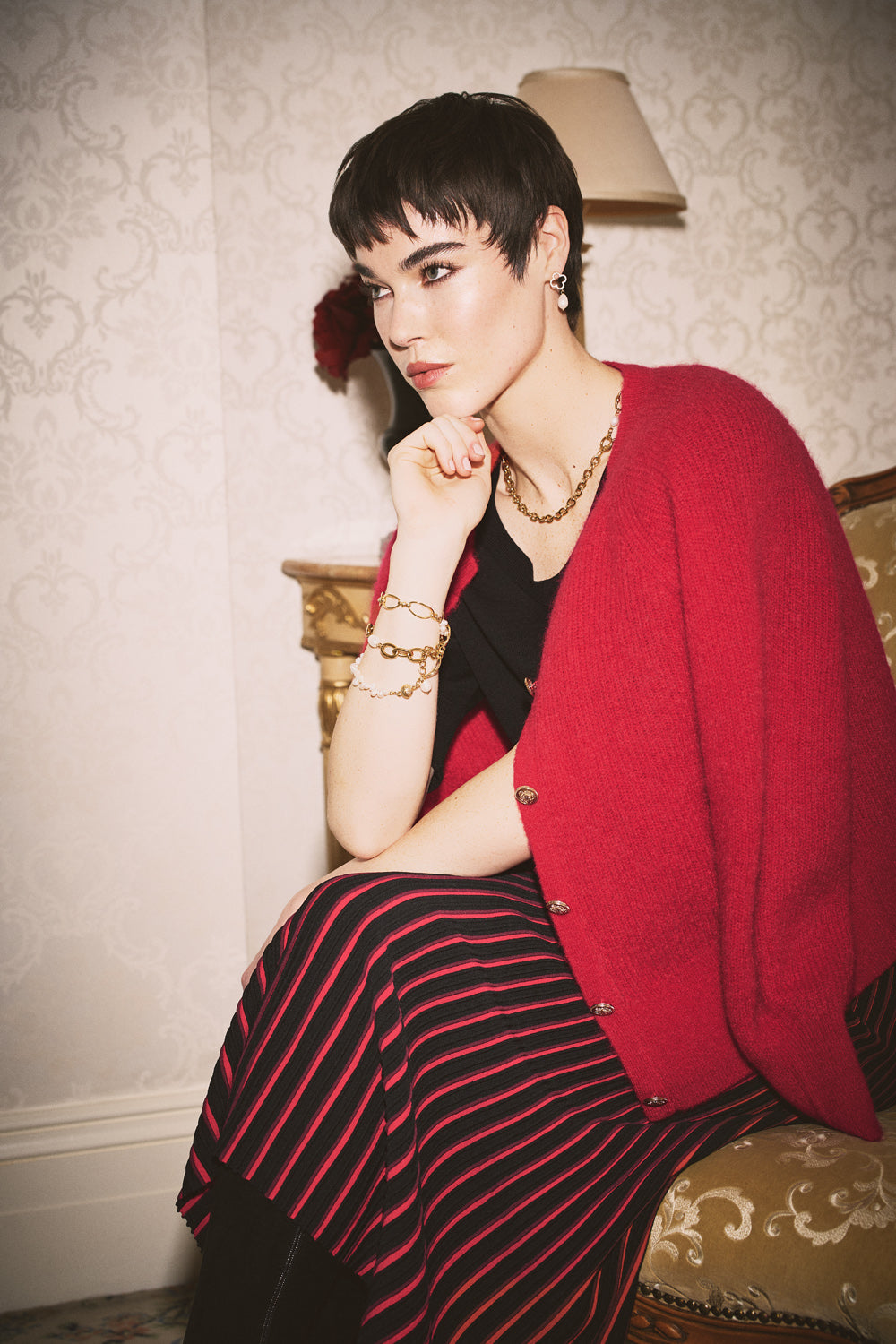 Striped Knit Skirt - Multi Stripe - Image 6