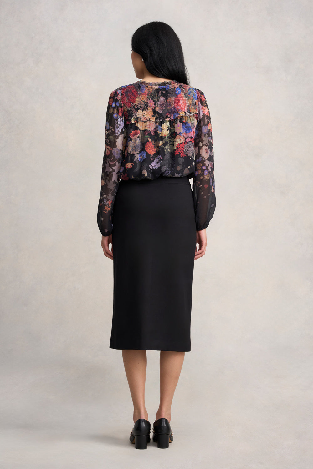 Ponte Midi Skirt - Black - Image 2