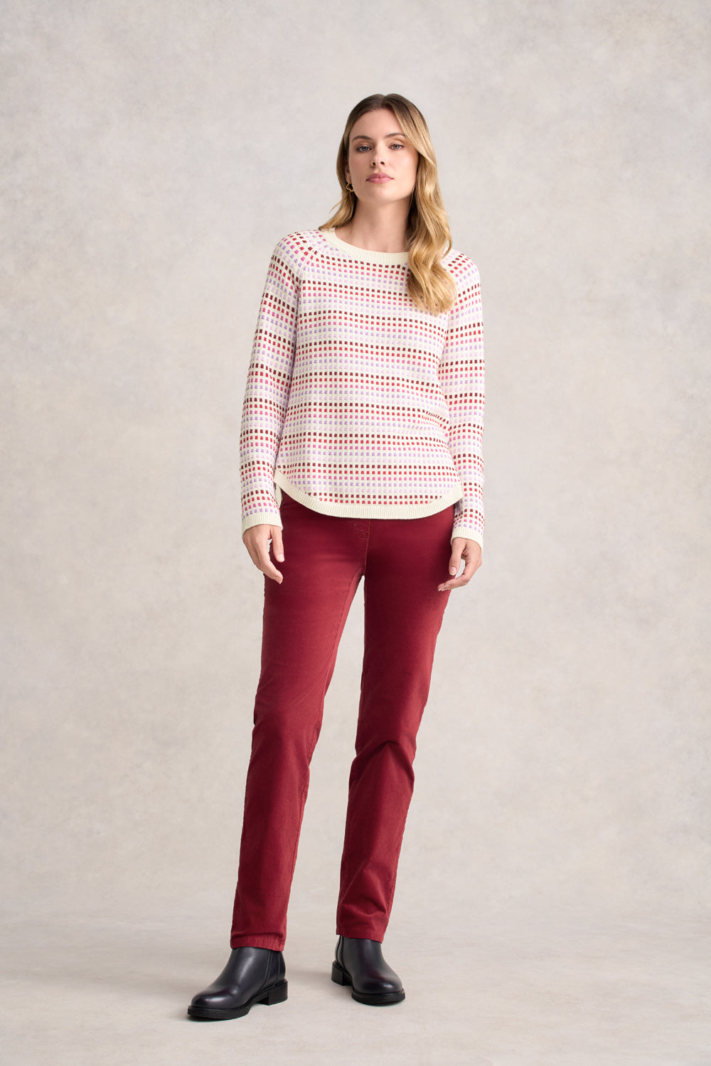 Organic Cotton Jumper - Red Multi Dot - Image 2