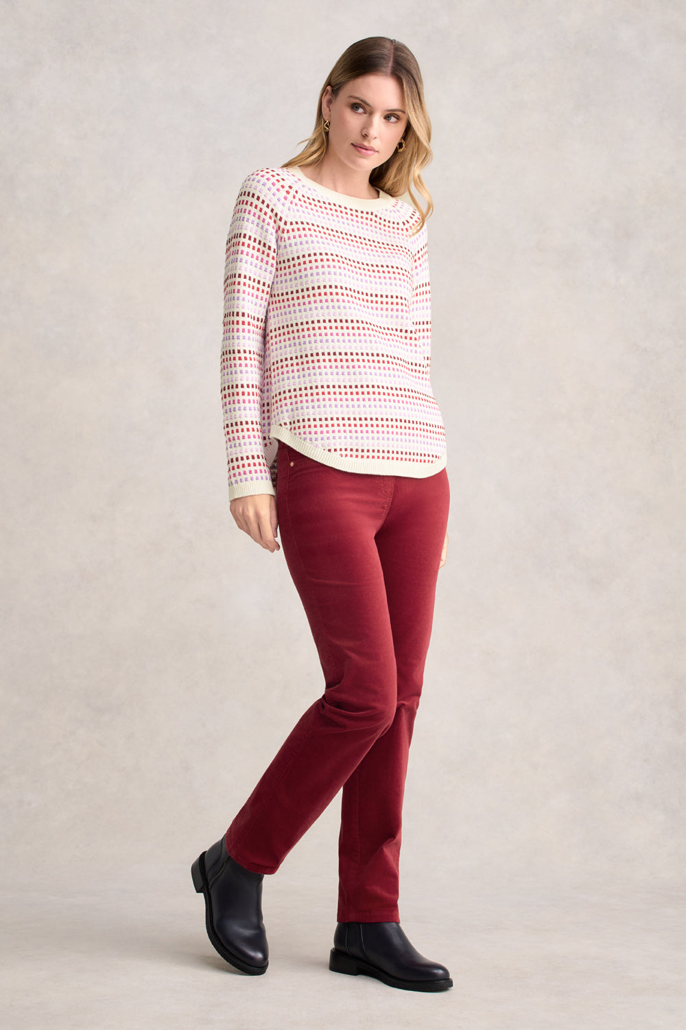 Organic Cotton Jumper - Red Multi Dot - Image 3