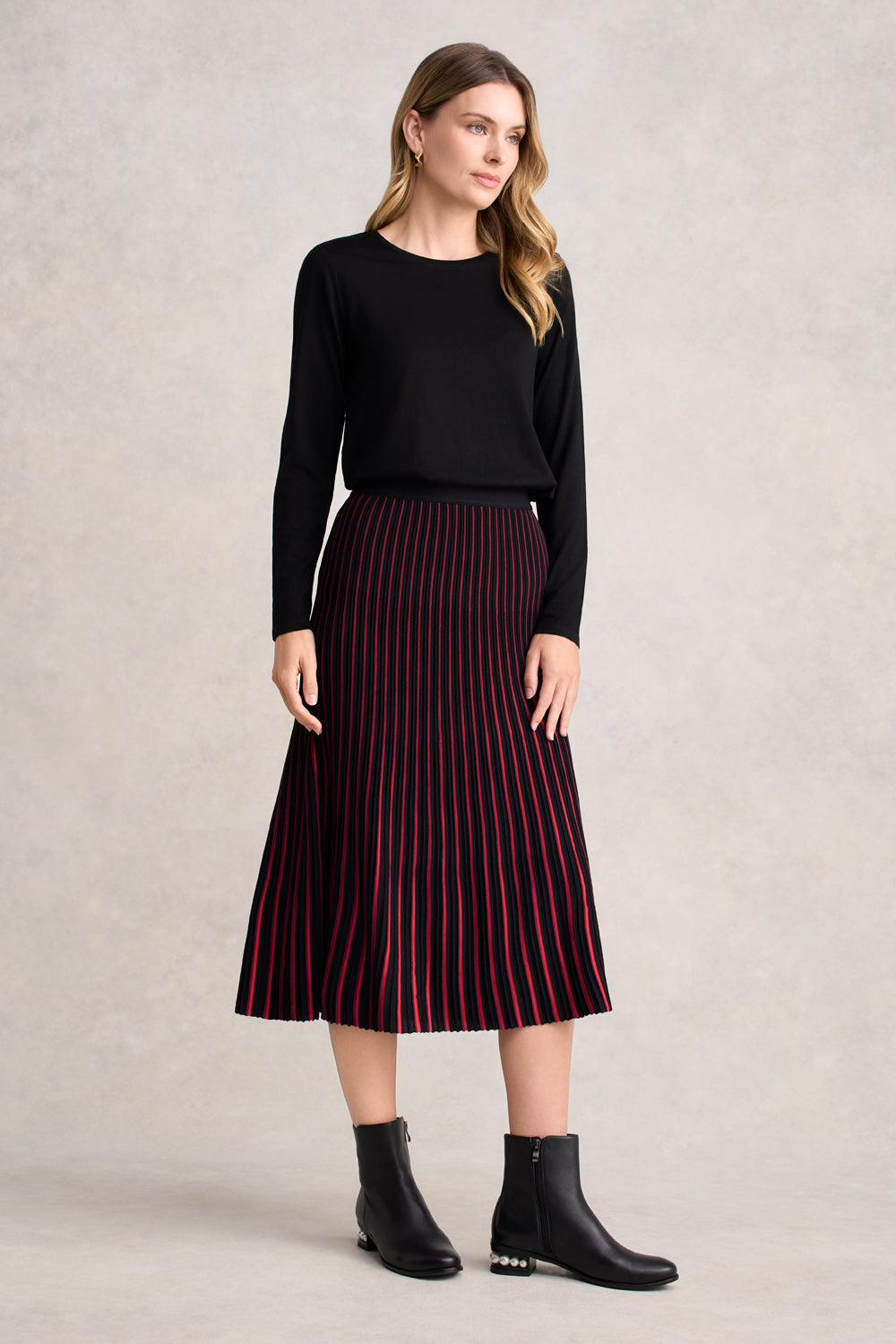 Striped Knit Skirt - Multi Stripe - Image 2