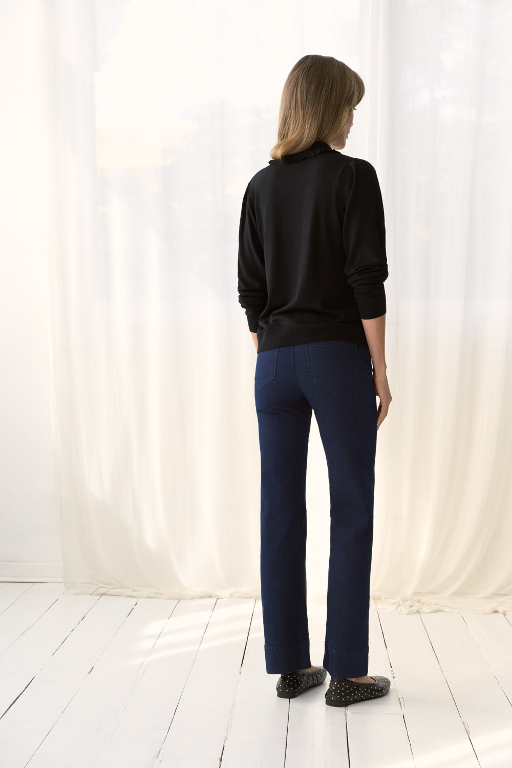 Long Sleeve Wool Knit - Black - Image 4